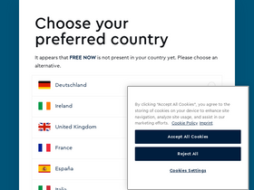 'free-now.com' screenshot