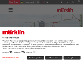 'maerklin.de' screenshot