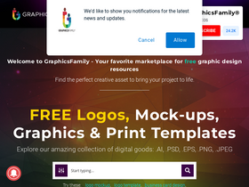 'graphicsfamily.com' screenshot
