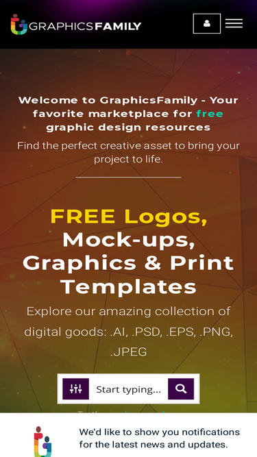 Free Game Logo Design Template – GraphicsFamily