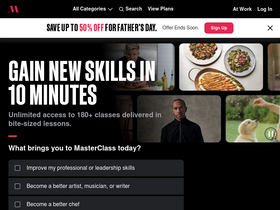 'masterclass.com' screenshot