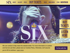 'sixonbroadway.com' screenshot