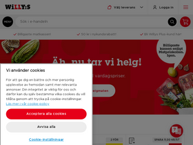 'willys.se' screenshot