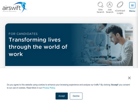 'airswift.com' screenshot
