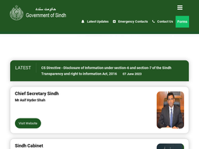 'sindh.gov.pk' screenshot
