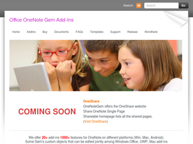 'onenotegem.com' screenshot