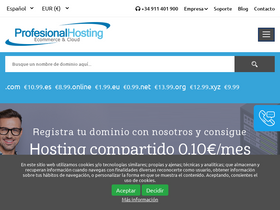 'profesionalhosting.com' screenshot