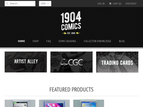 1904comics.com homepage screenshot
