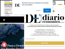 'diarioeconomico.co.mz' screenshot