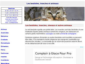 'bestioles.ca' screenshot