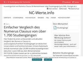 'nc-werte.info' screenshot