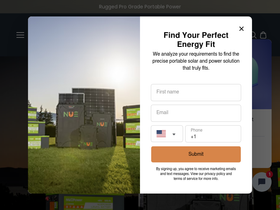 New Use Energy homepage screenshot