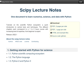 'scipy-lectures.org' screenshot