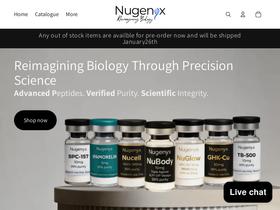 Nugenyx homepage screenshot