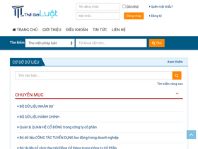 'thegioiluat.vn' screenshot