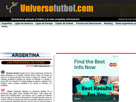 'universofutbol.com.ar' screenshot