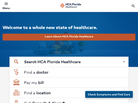 'hcafloridahealthcare.com' screenshot