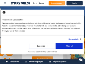 'stickywilds.com' screenshot