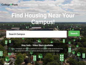 'rentcollegepads.com' screenshot