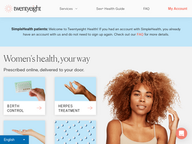 'twentyeighthealth.com' screenshot