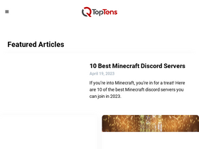 'qtoptens.com' screenshot