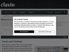 'clavio.de' screenshot