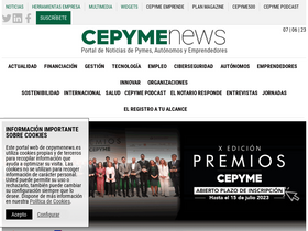 'cepymenews.es' screenshot