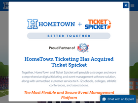 'hometownticketing.com' screenshot