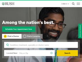 'rush.edu' screenshot
