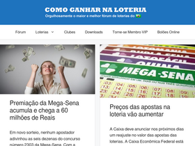 'comoganharnaloteria.com.br' screenshot