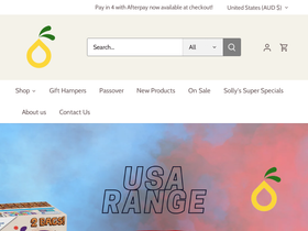 sollys.com.au homepage screenshot