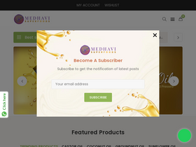 medhavisuperfoods.com homepage screenshot