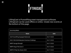 'liftingcast.com' screenshot