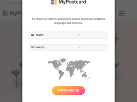 'mypostcard.com' screenshot