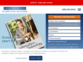 'chartercollege.edu' screenshot
