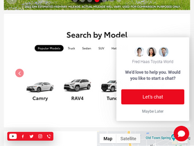 'fredhaastoyota.com' screenshot