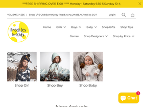 frecklesforkids.com.au homepage screenshot