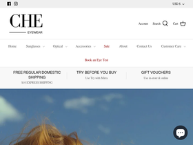 cheeyewear.com.au homepage screenshot