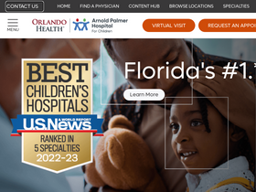 'arnoldpalmerhospital.com' screenshot