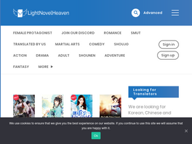 'lightnovelheaven.com' screenshot
