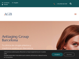 'antiaginggroupbarcelona.com' screenshot