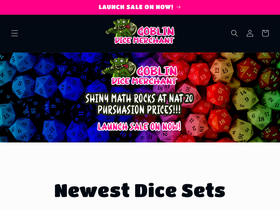 goblindicemerchant.com homepage screenshot