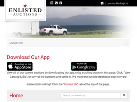 'enlistedauctions.com' screenshot
