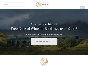 'luxurytraintickets.com' screenshot