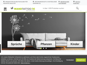 'wandtattoo.de' screenshot