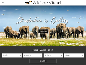 'wildernesstravel.com' screenshot