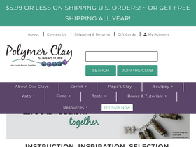 'polymerclaysuperstore.com' screenshot