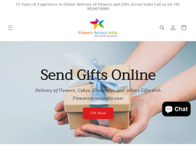 flowersacrossindia.com homepage screenshot