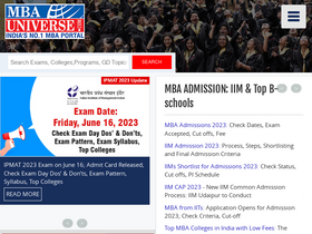 'mbauniverse.com' screenshot