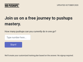 '100pushups.com' screenshot